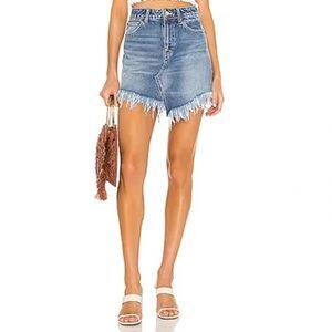 Free People We The Free' Bailey Denim Mini Skirt Size 28